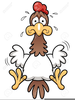 Scared Chicken Cartoon Image