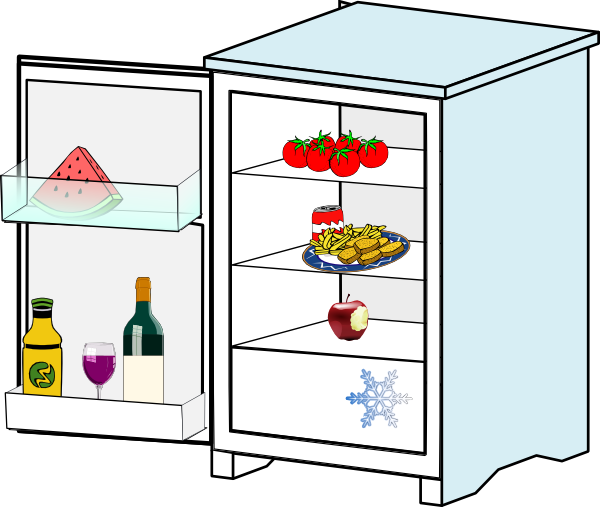 refrigerator clipart black and white - photo #18