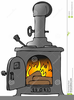 Wood Stove Clipart Image