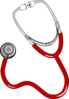 Stethoscope - Red Clip Art