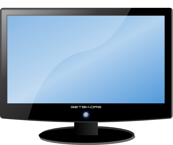 computer screen clipart. Lcd Widescreen Hdtv Monitor