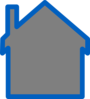 Blue House Six Clip Art