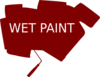 Wet Paint Sign Bold Clip Art
