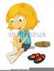 Putting On Shoes Clipart Image