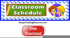 Free Classroom Schedule Clipart Image
