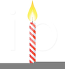 Birthday Cake With One Candle Clipart Image