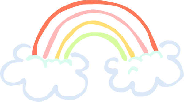 free clipart rainbow with clouds - photo #28