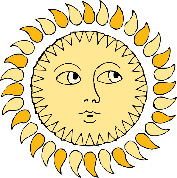 clip art sun and clouds. clip art sun with sunglasses.