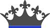 Queen Crown Gray Blue Clip Art