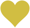 Gold Heart Yellow Clip Art