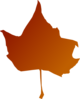 Torn Maple Leaf Orange Clip Art