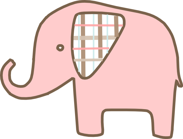 free pink elephant clip art - photo #36