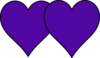 Two Purple Hearts Clip Art