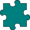 Aqua Puzzle Piece Clip Art