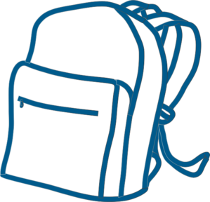 Blue Backpack Clip Art
