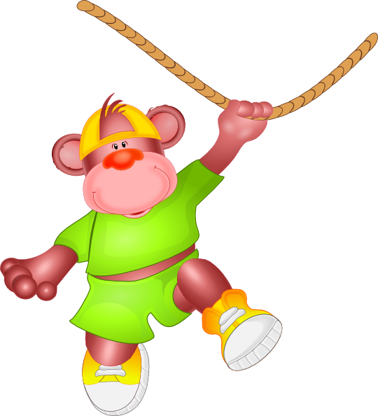 jump rope clip art. Monkey Jumping On Rope clip