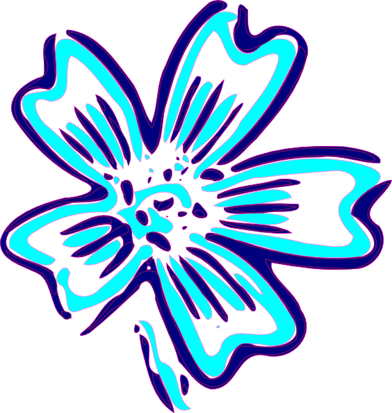 Blue Orchid Clip Art at Clker.com - vector clip art online, royalty