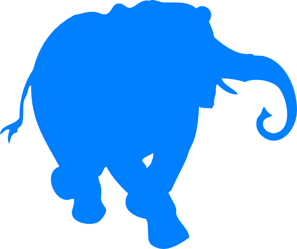 free blue elephant clipart - photo #11