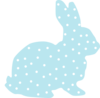 Bunny Polka Dot Silhouette Clip Art