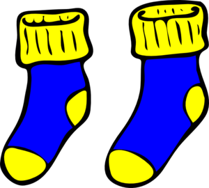 Blue And Yellow Socks Clip Art