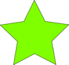 Light Green Star Clip Art