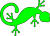 Bright Green Gecko Clip Art