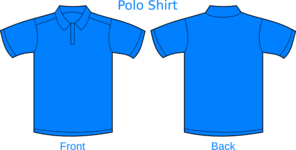 Polo Tshirt Blue Clip Art