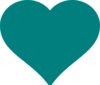 Teal Heart Clip Art