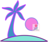Palm In Purple2 Clip Art
