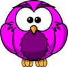 Purple Hoot  Clip Art