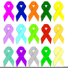 Cancer Support Ribbons Clipart Image