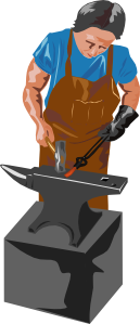 Blacksmith Working Clip Art
