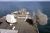 Uss Carney Fires Her Five-inch Gun During A Gun Exercise In The Northern Arabian Gulf. Image