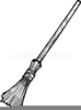 Broomstick Clipart Black And White Image