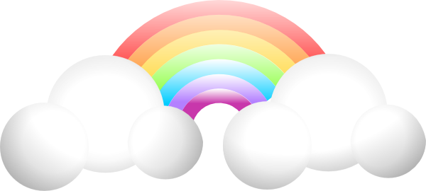 free clipart rainbow with clouds - photo #7