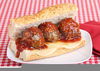 Meatball Sub Sandwich Clipart Image
