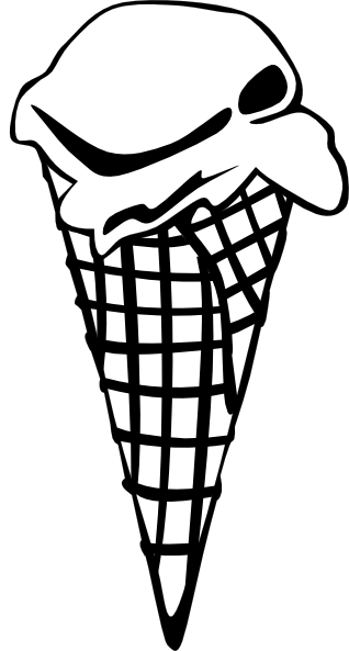 ice cream cone outline clip art - photo #16