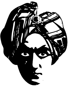 Spooky Person Head Turbine Clip Art