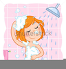 Clipart Girl Taking Shower Image