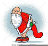 Santa Mooning Clipart Image
