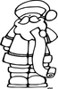 Santa Clipart Coloring Image