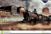 Old Western Town Clipart Image