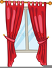 Window Curtains Clipart Image