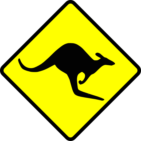 Caution Kangaroo Clip Art at Clker.com - vector clip art online