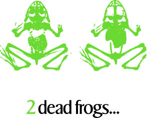 2 Dead Frogs Clip Art