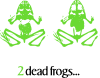 2 Dead Frogs Clip Art