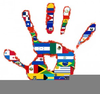 Latin American Flags Clipart Image