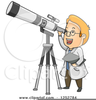 Looking Through Telescope Clipart Image