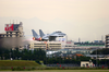 An F-14 Tomcat Assigned To The  Black Knights  Of Fighter Squadron One Five Four (vf-154) Departs Naval Air Facility Atsugi, Japan. Image