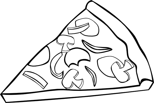 clipart pizza black and white - photo #14